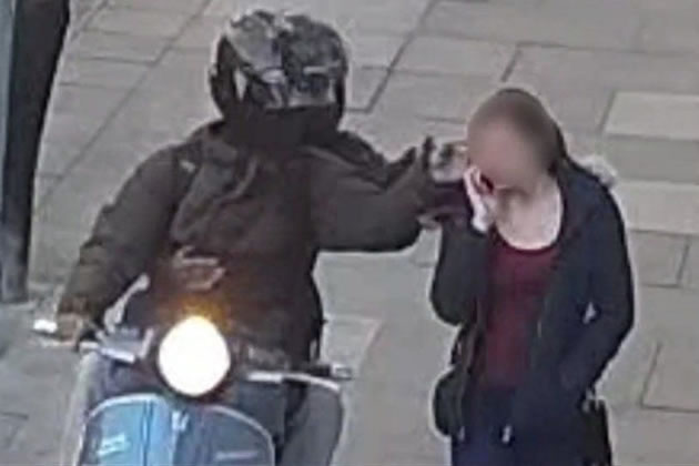 A mobile phone robbery caught on video